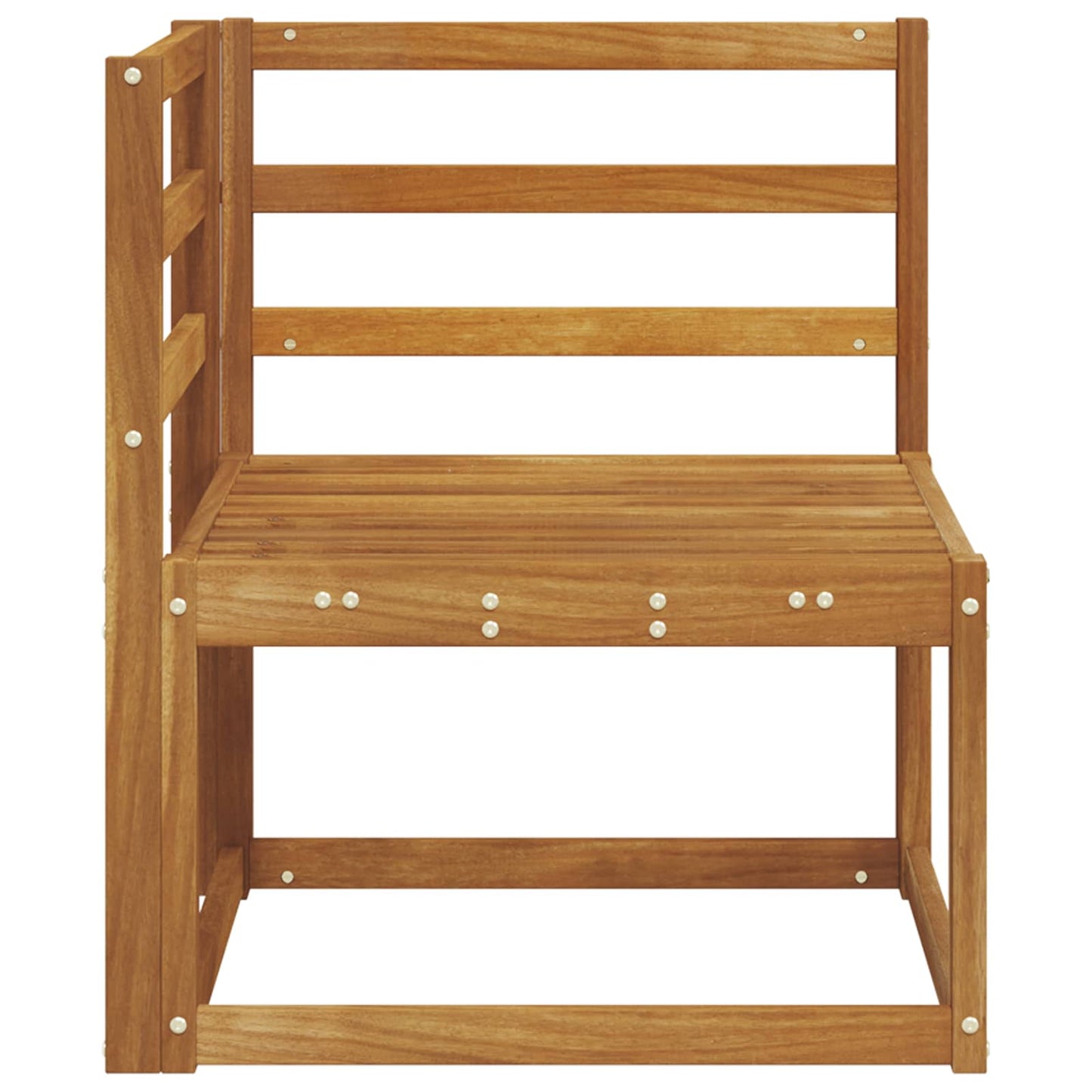 vidaXL Outdoor Corner Sofa Solid Acacia Wood Natural 63 x 63 x 73 cm