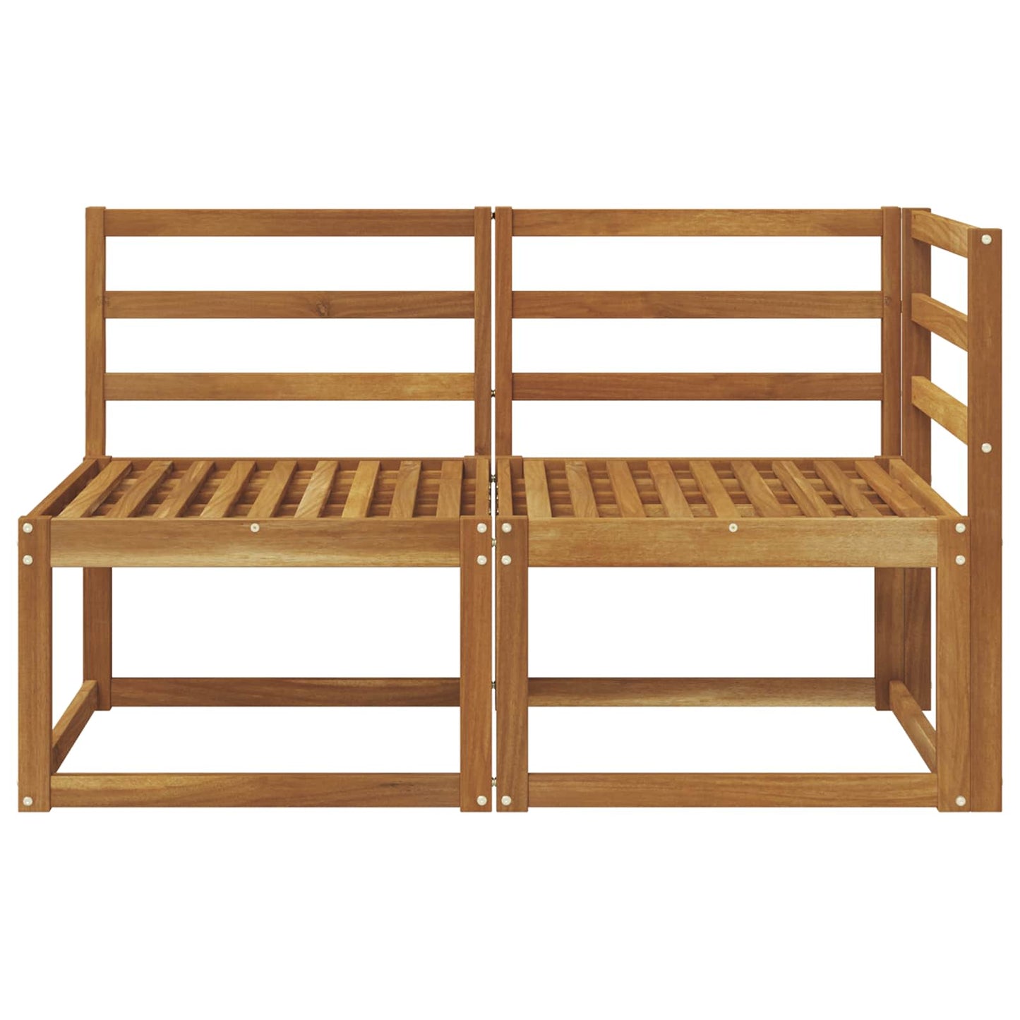 vidaXL Outdoor Middle and Corner Sofa 2 Piece Natural