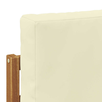 vidaXL Outdoor Middle and Corner Sofa 2 Piece Natural and Cream