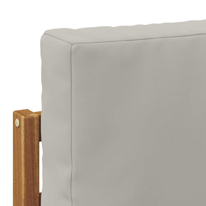 vidaXL Outdoor Middle and Corner Sofa 2 Piece Natural and Light Grey