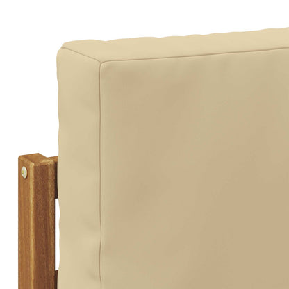 vidaXL Outdoor Middle and Corner Sofa 2 Piece Natural and Beige