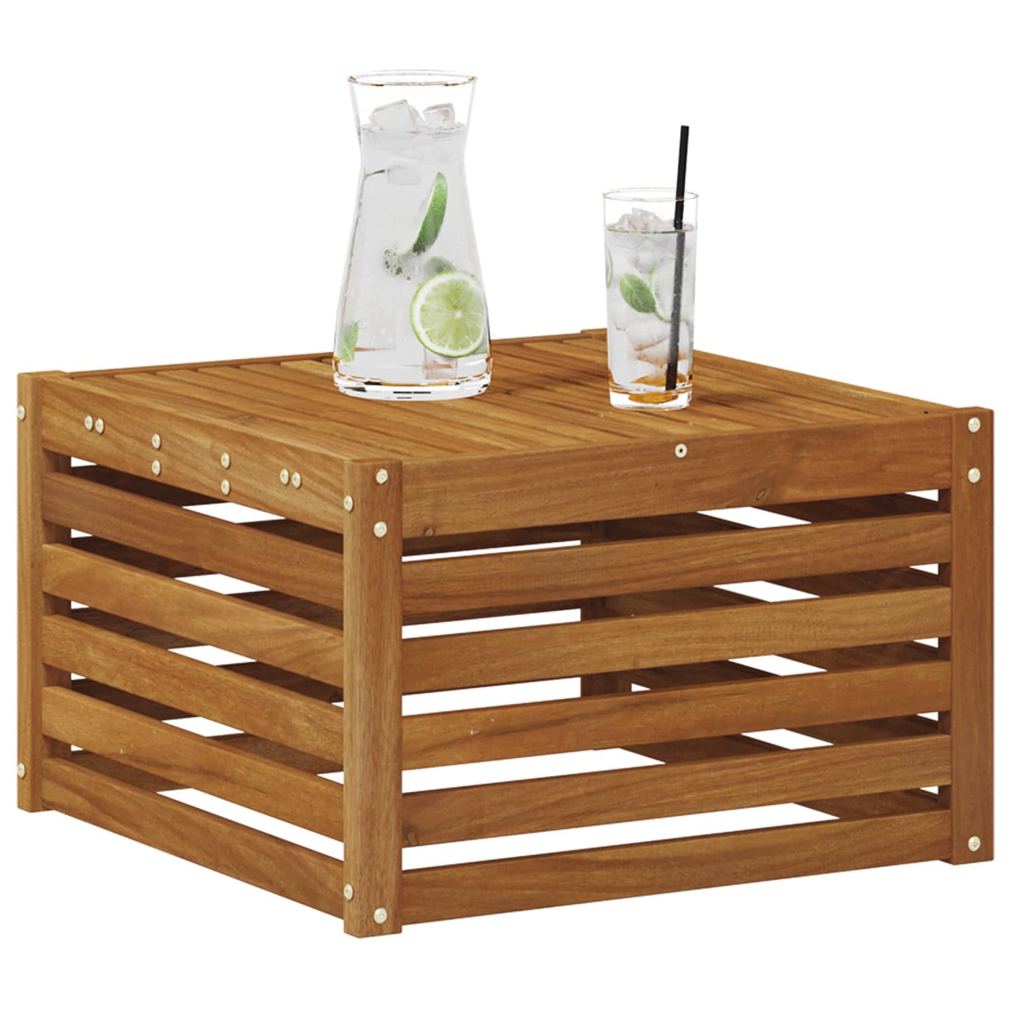 vidaXL Outdoor Table Solid Acacia Wood Natural 59 x 59 x 37 cm