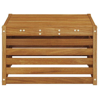 vidaXL Outdoor Table Solid Acacia Wood Natural 59 x 59 x 37 cm