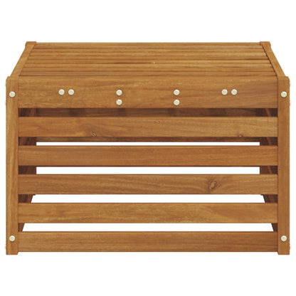 vidaXL Outdoor Footstool Solid Acacia Wood Natural 59 x 59 x 37 cm