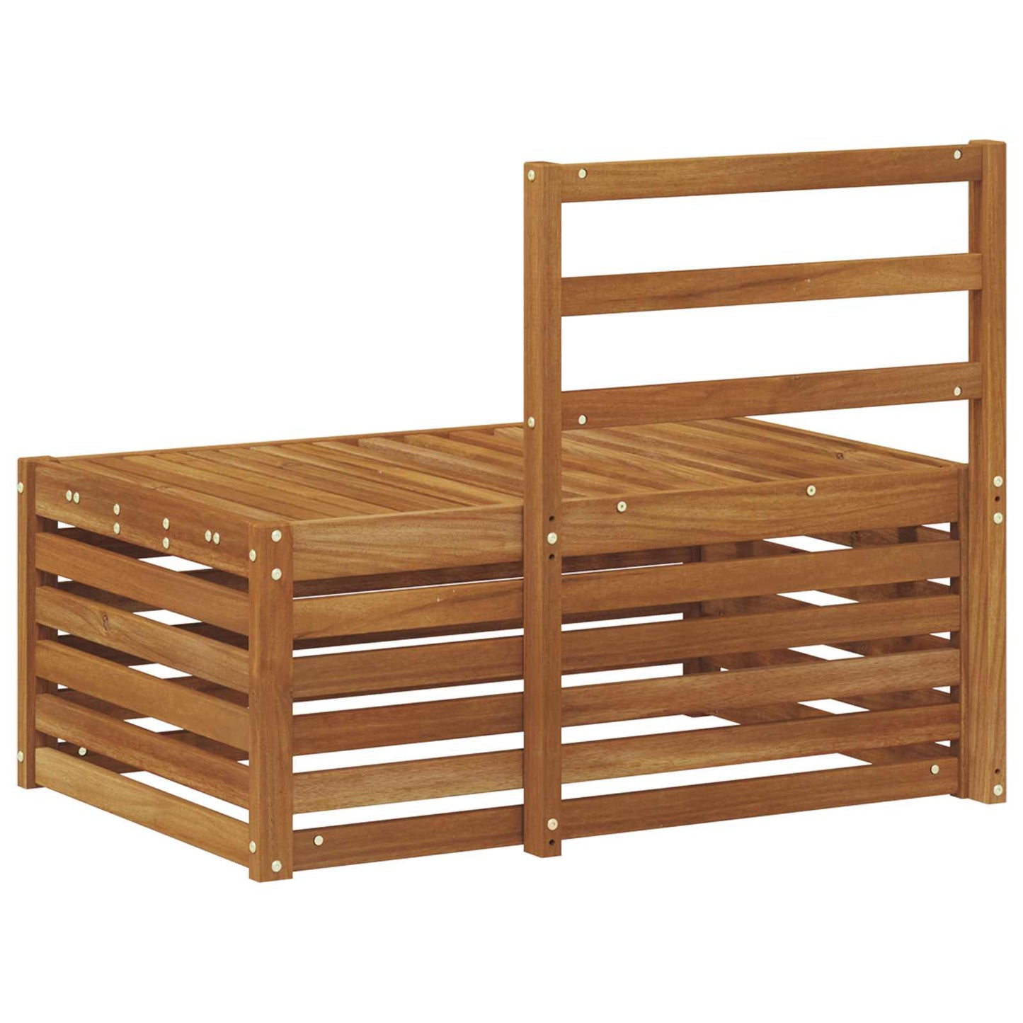 vidaXL Outdoor End Sofa Natural 91 x 63 x 73 cm Solid Acacia Wood