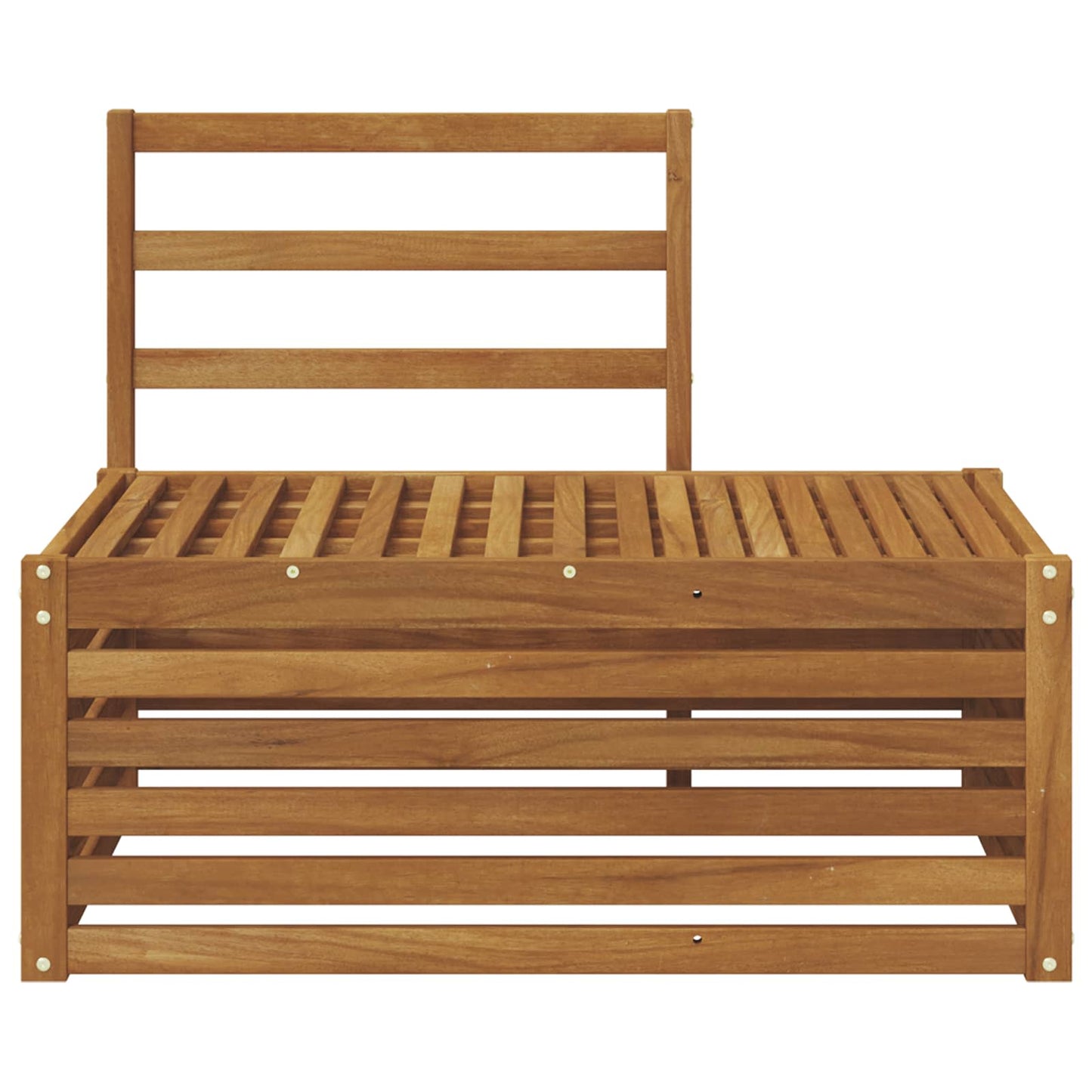 vidaXL Outdoor End Sofa Natural 91 x 63 x 73 cm Solid Acacia Wood
