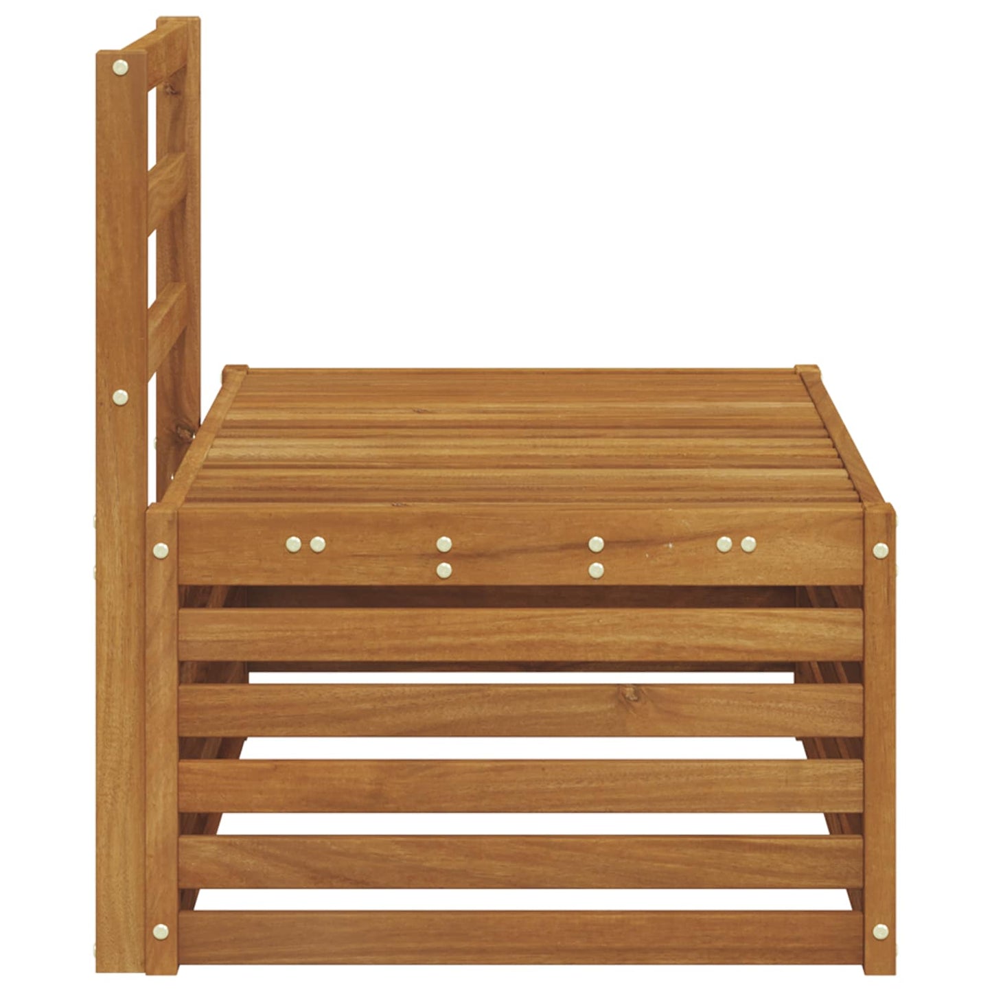 vidaXL Outdoor End Sofa Natural 91 x 63 x 73 cm Solid Acacia Wood