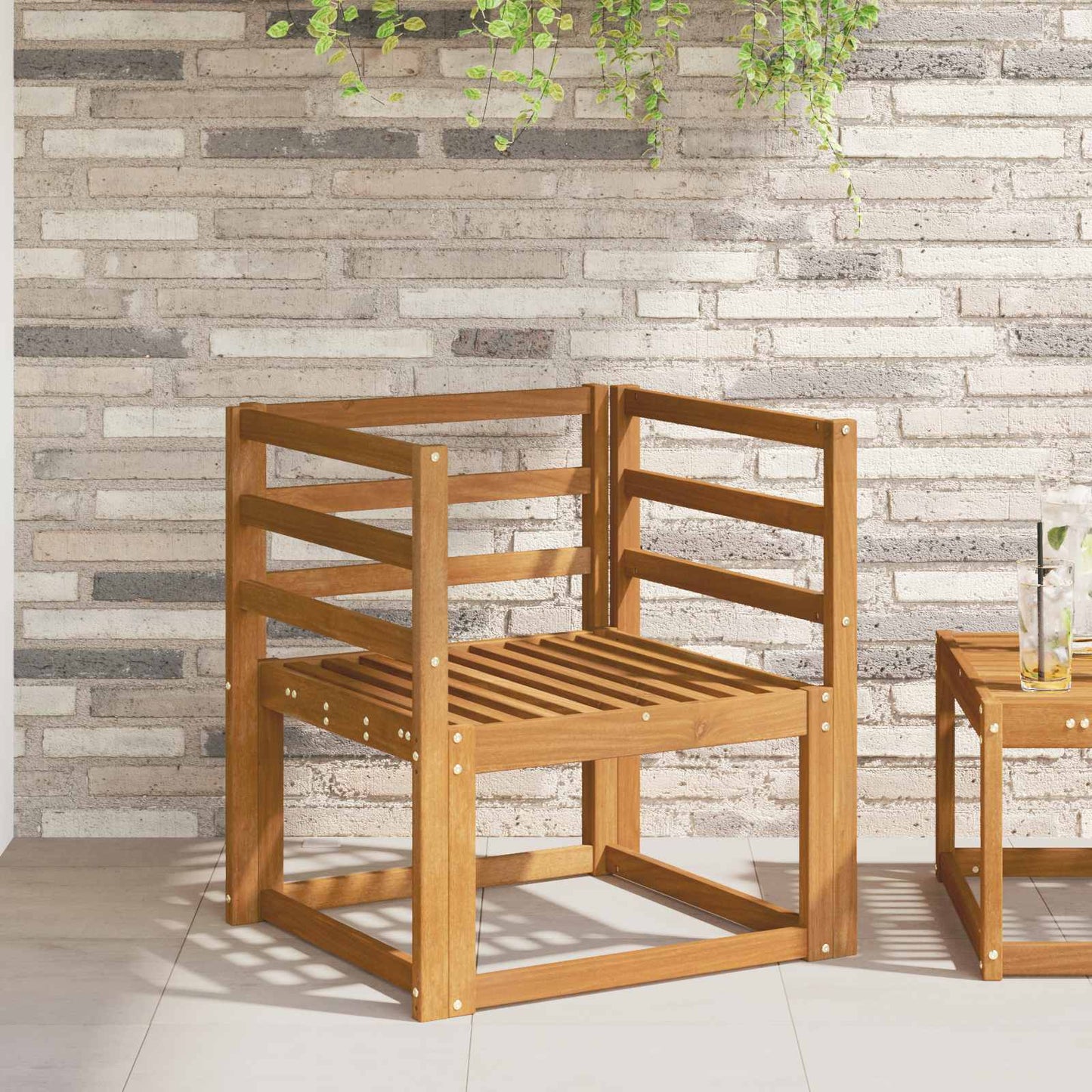 vidaXL Armrest 2 pcs Natural 59 x 4 x 73 cm Solid Acacia Wood