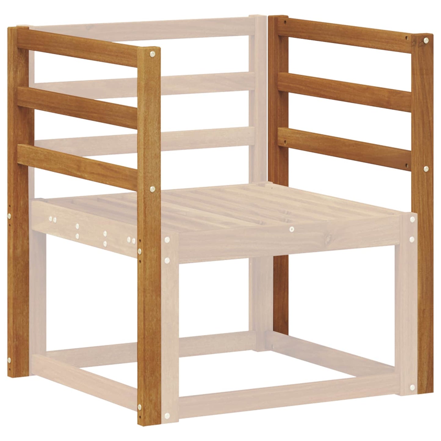 vidaXL Armrest 2 pcs Natural 59 x 4 x 73 cm Solid Acacia Wood