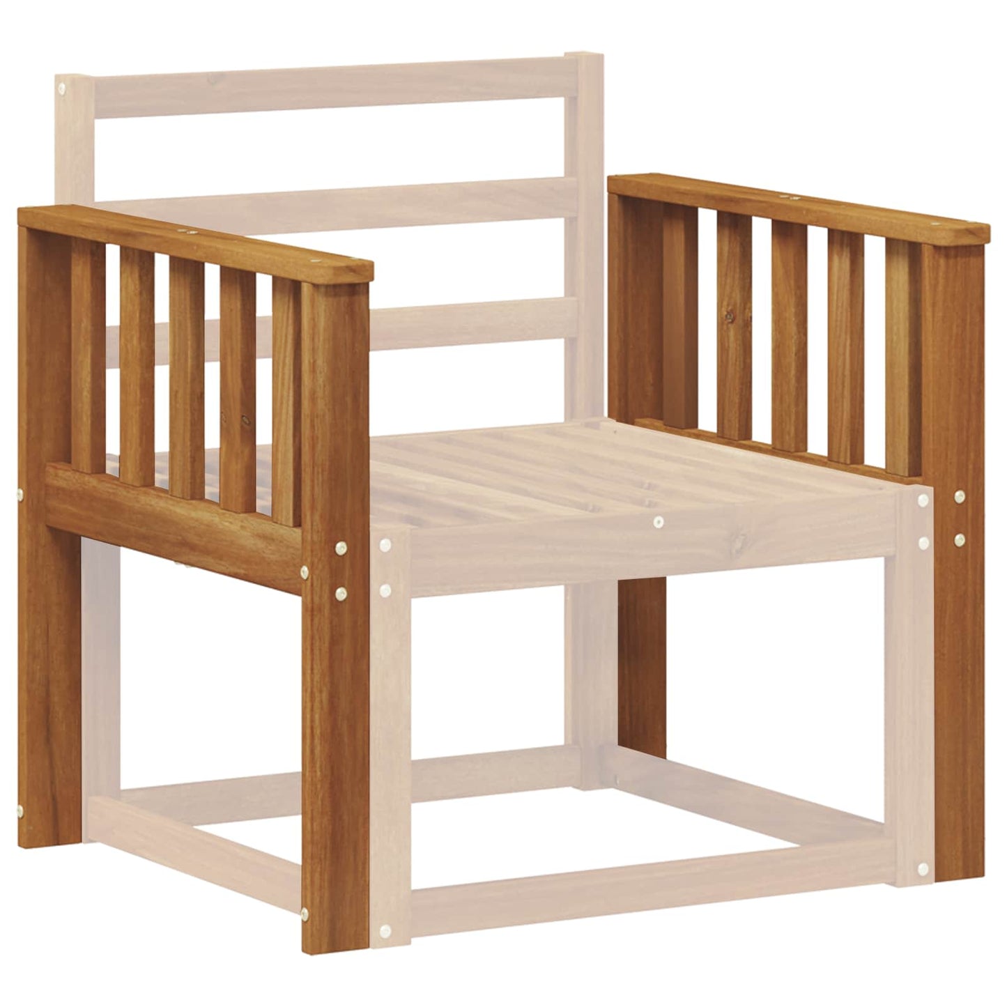 vidaXL Armrests 2 pcs Brown 60 x 6 x 61 cm Engineered Wood