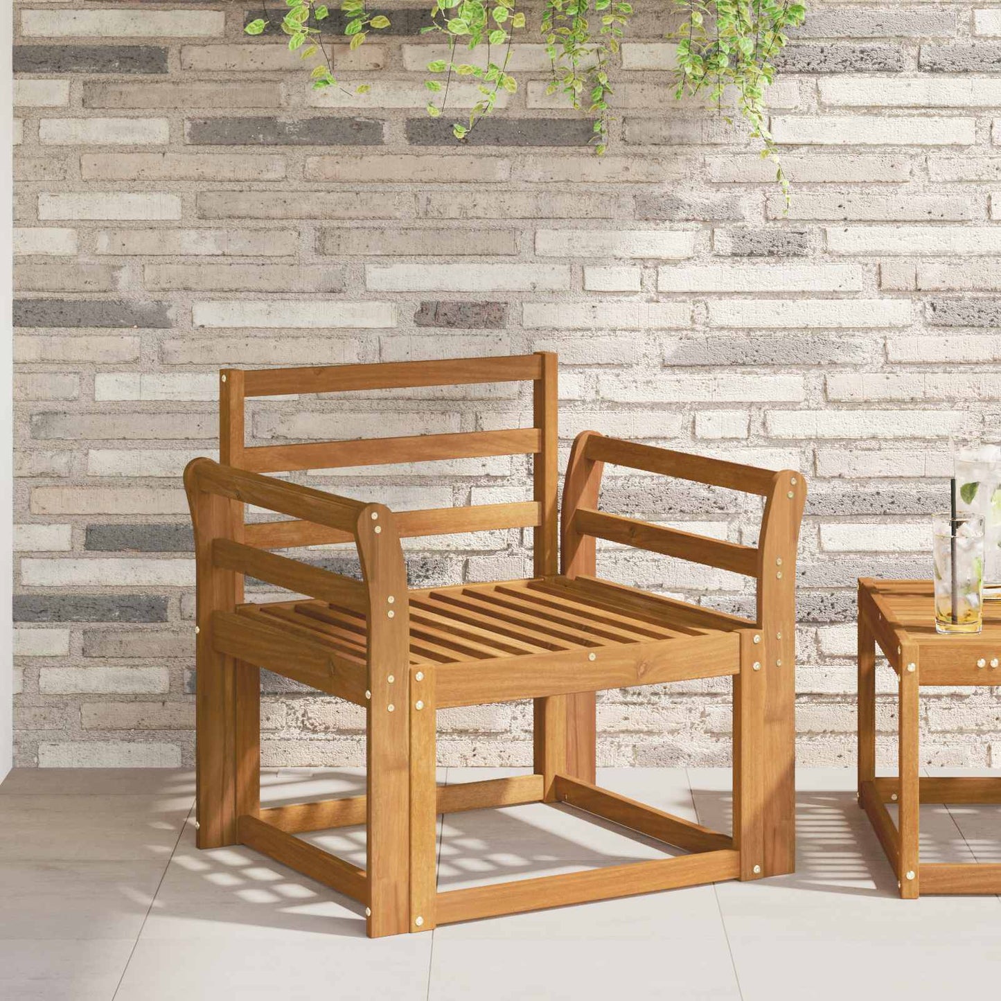 vidaXL Armrest 2 pcs Natural 58.5 x 8 x 60 cm Solid Acacia Wood
