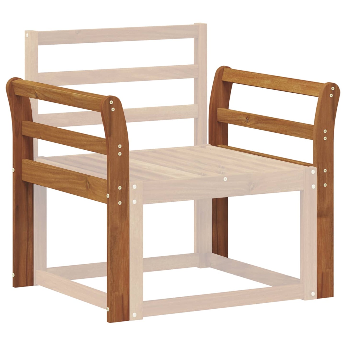 vidaXL Armrest 2 pcs Natural 58.5 x 8 x 60 cm Solid Acacia Wood
