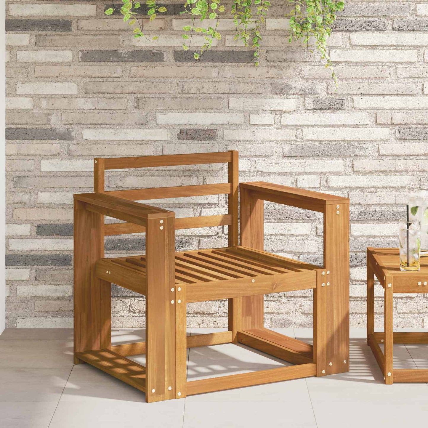 vidaXL Armrest 2 pcs Natural 58.5 x 10 x 61 cm Solid Acacia Wood