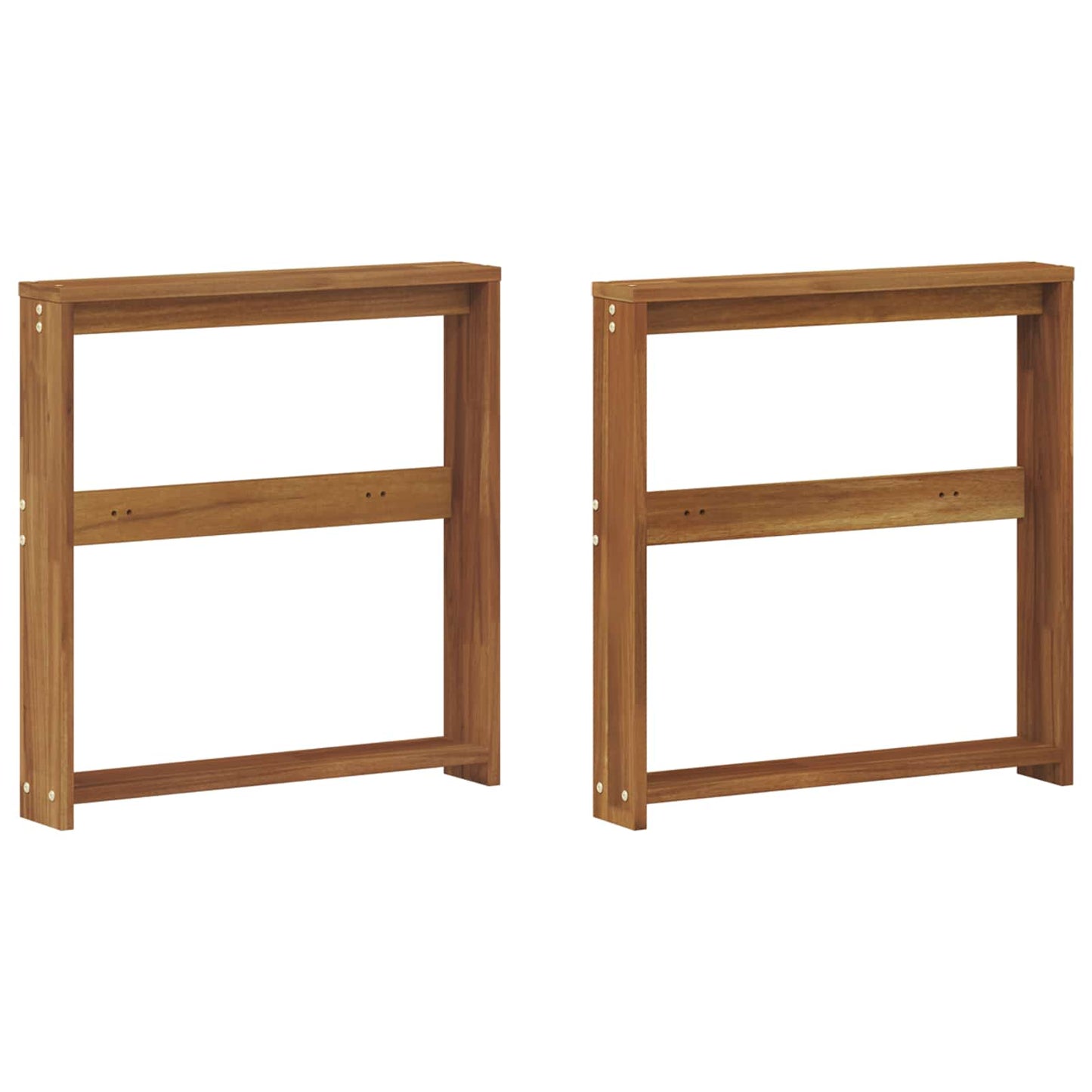 vidaXL Armrest 2 pcs Natural 58.5 x 10 x 61 cm Solid Acacia Wood