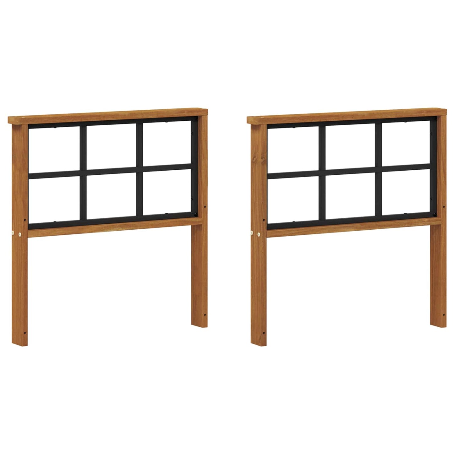 vidaXL Armrest 2 pcs Natural 60 x 6 x 61 cm Solid Acacia Wood