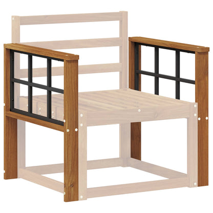 vidaXL Armrest 2 pcs Natural 60 x 6 x 61 cm Solid Acacia Wood