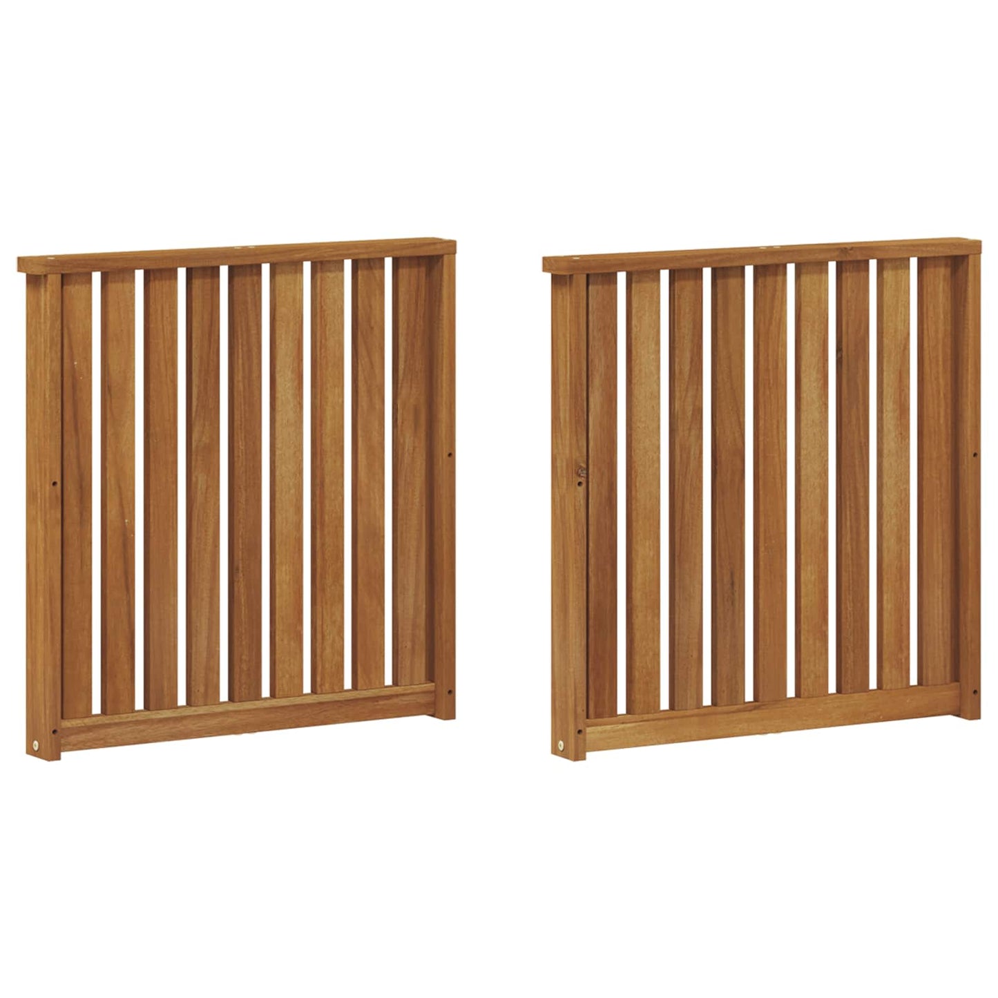 vidaXL Armrests 2 pcs Brown 60 x 6 x 61 cm Engineered Wood