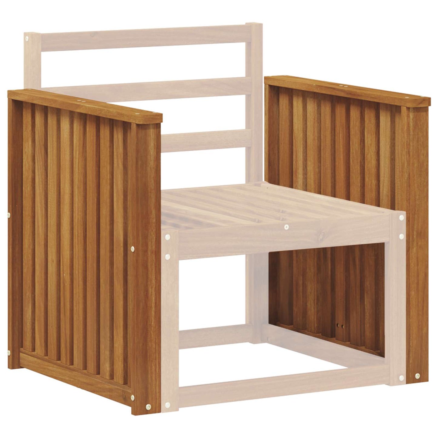vidaXL Armrests 2 pcs Brown 60 x 6 x 61 cm Engineered Wood