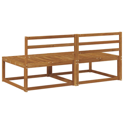 vidaXL 2 Piece Outdoor Middle Sofa Natural 158 x 83 x 73 cm