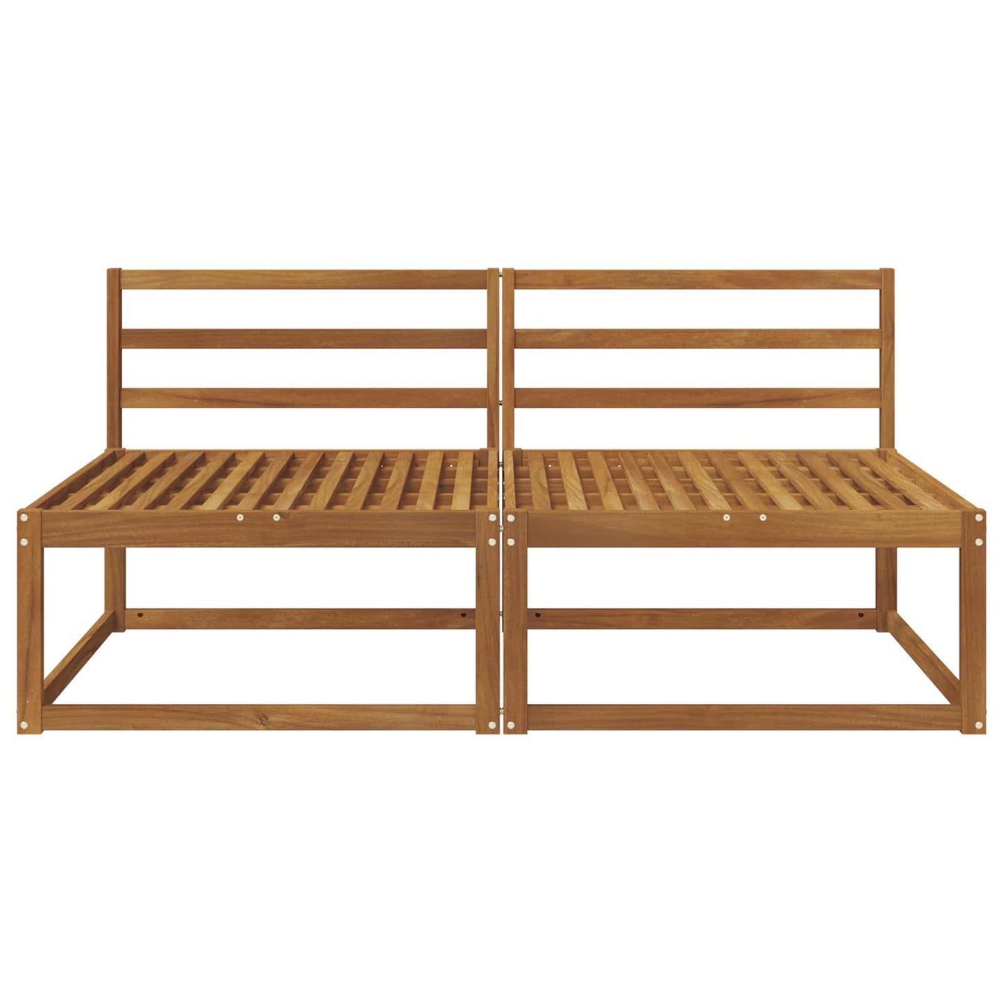 vidaXL 2 Piece Outdoor Middle Sofa Natural 158 x 83 x 73 cm