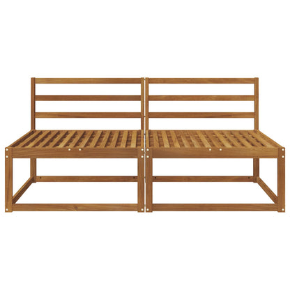 vidaXL 2 Piece Outdoor Middle Sofa Natural 158 x 83 x 73 cm