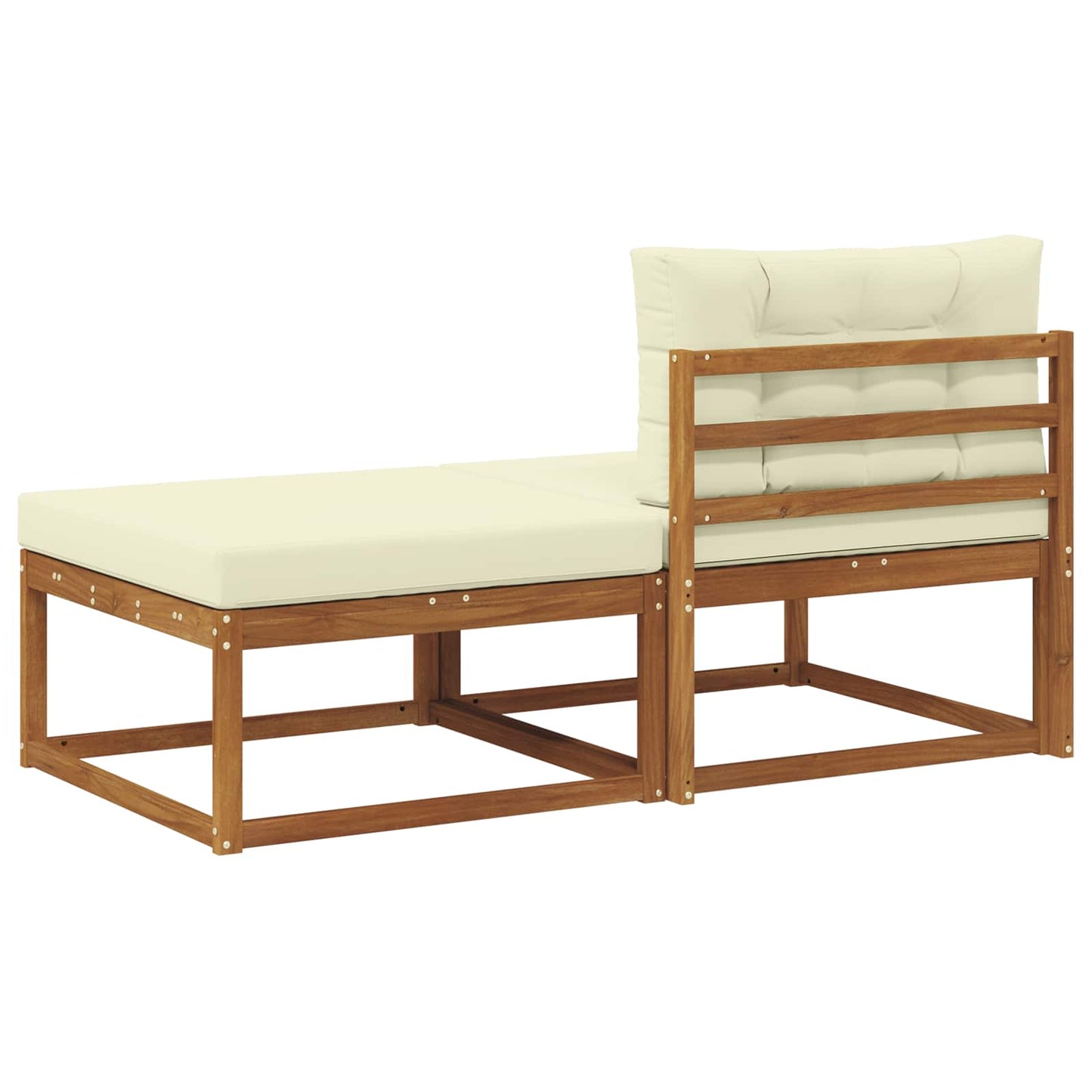 vidaXL Sectional Sofa Units with Cushion 2 Piece Natural