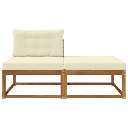 vidaXL Sectional Sofa Units with Cushion 2 Piece Natural