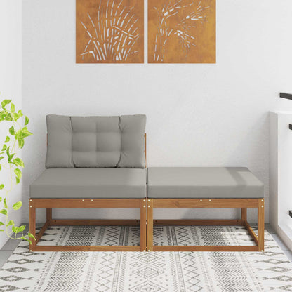 vidaXL Sectional Sofa Units with Cushion 2 Piece Natural