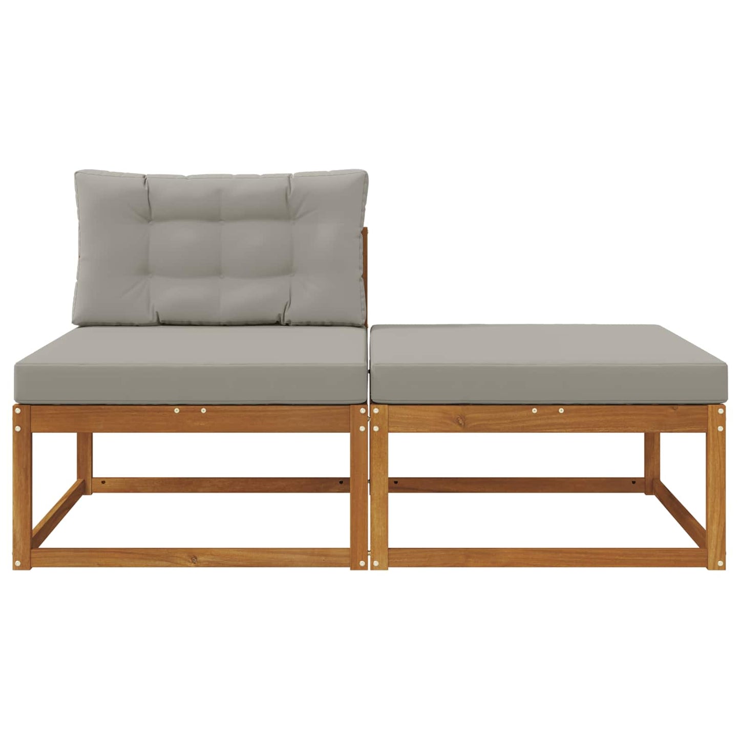 vidaXL Sectional Sofa Units with Cushion 2 Piece Natural