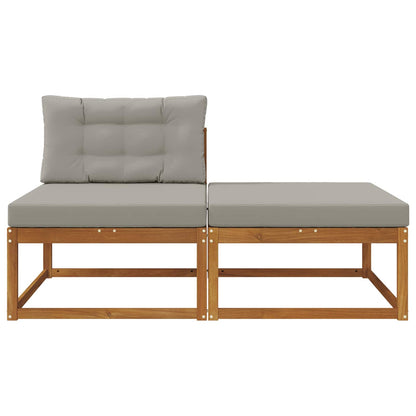 vidaXL Sectional Sofa Units with Cushion 2 Piece Natural
