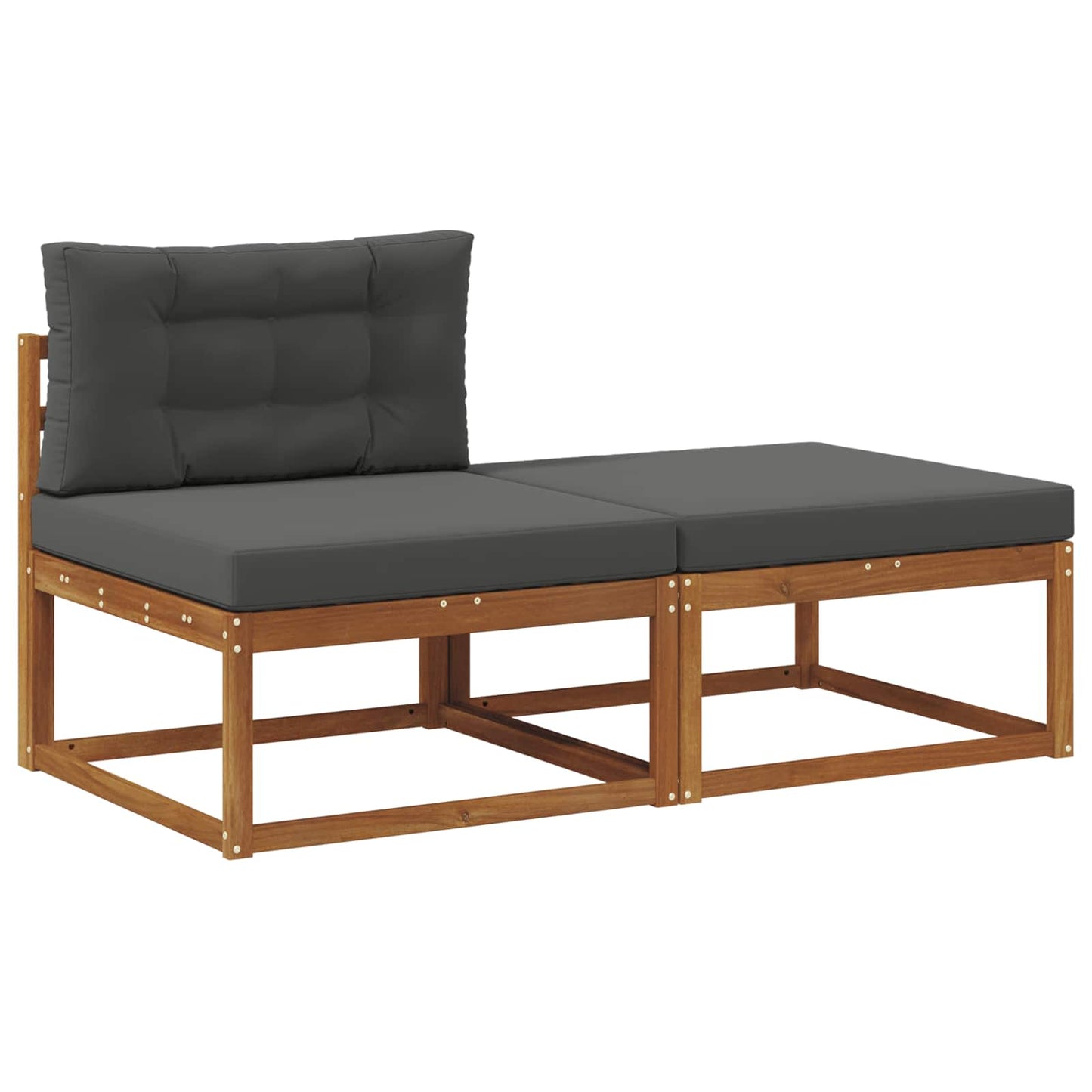 vidaXL Sectional Sofa Units with Cushion 2 Piece Natural