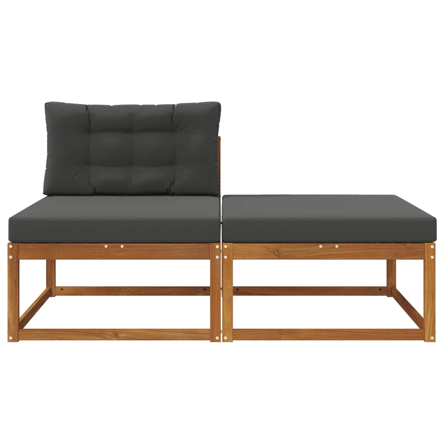 vidaXL Sectional Sofa Units with Cushion 2 Piece Natural