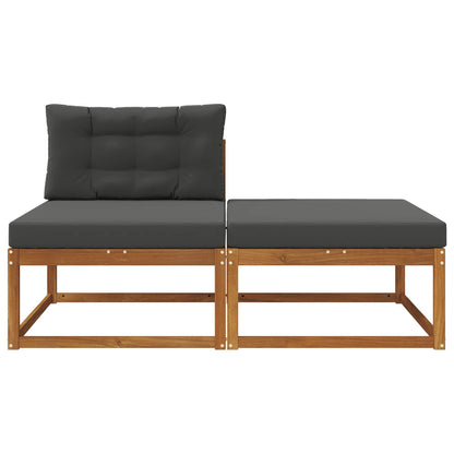 vidaXL Sectional Sofa Units with Cushion 2 Piece Natural