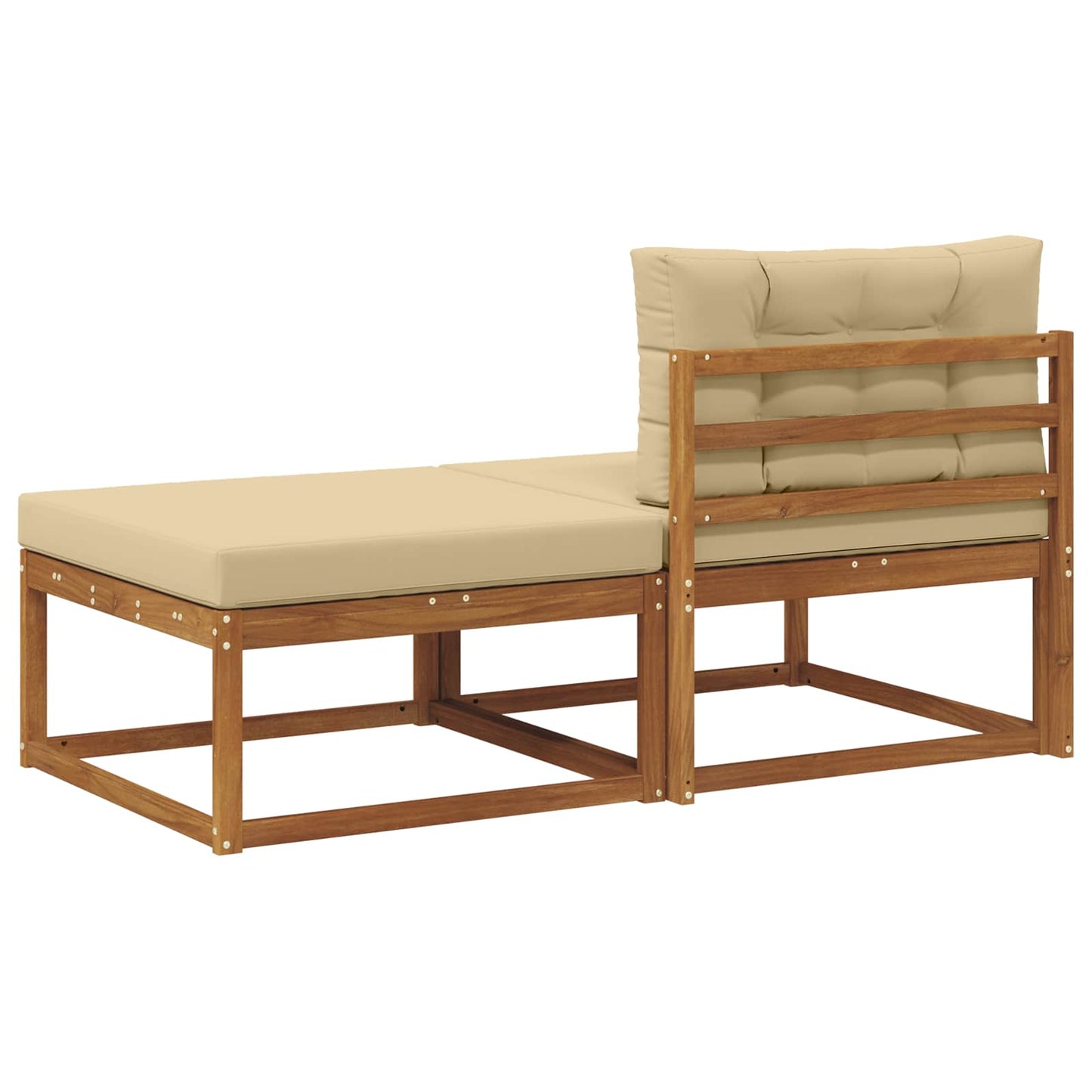 vidaXL Sectional Sofa Units with Cushion 2 Piece Natural