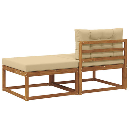vidaXL Sectional Sofa Units with Cushion 2 Piece Natural