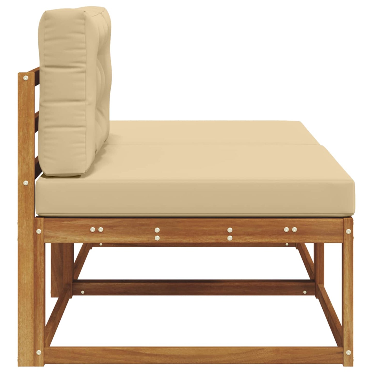 vidaXL Sectional Sofa Units with Cushion 2 Piece Natural