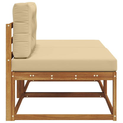 vidaXL Sectional Sofa Units with Cushion 2 Piece Natural