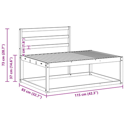 vidaXL Outdoor End sofa Natural 115 x 83 x 73 cm