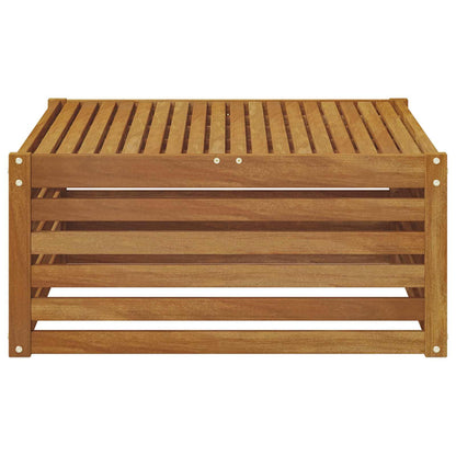 vidaXL Outdoor Table Solid Acacia Wood Natural 79 x 79 x 37 cm