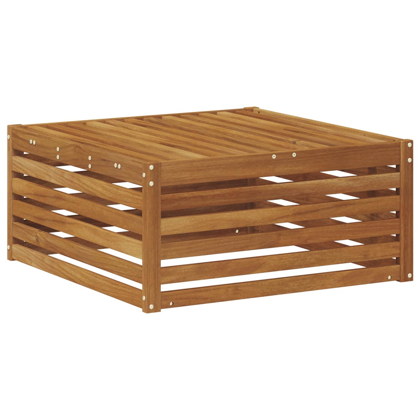 vidaXL Outdoor Footstool Natural 79 x 79 x 37 cm Solid Acacia Wood