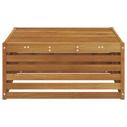 vidaXL Outdoor Footstool Natural 79 x 79 x 37 cm Solid Acacia Wood