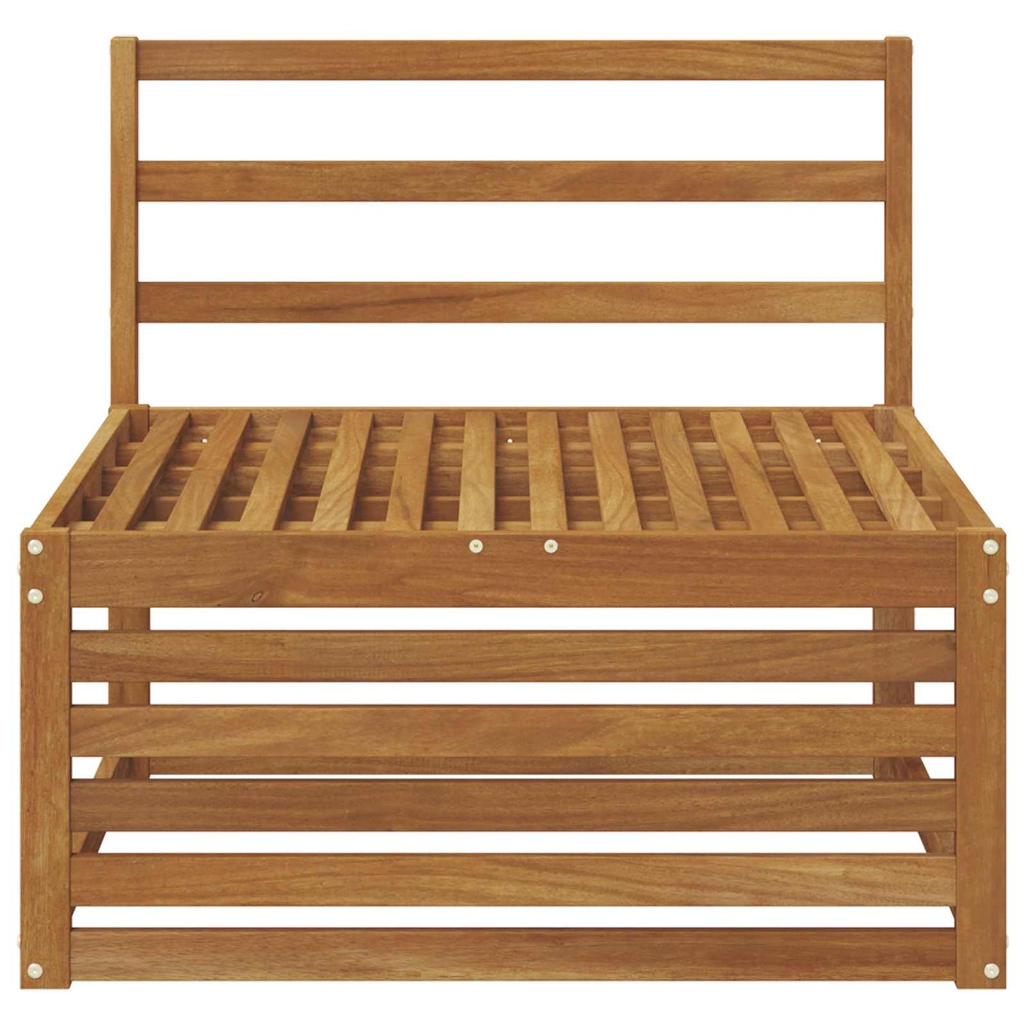 vidaXL Outdoor Middle Sofa Solid Acacia Wood Natural 79 x 83 x 73 cm
