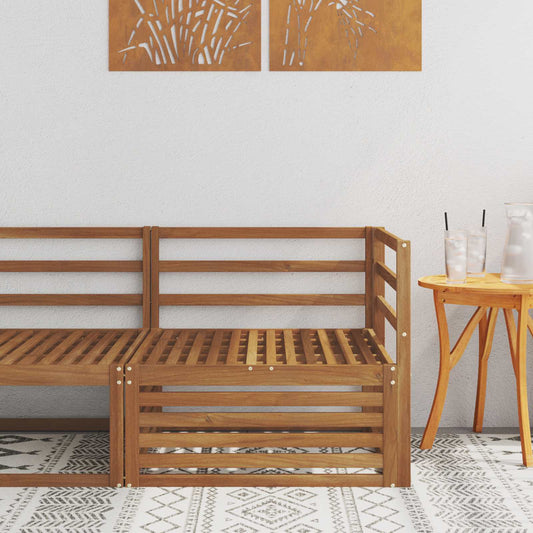 vidaXL Outdoor Corner sofa Solid Acacia Wood Natural 83 x 83 x 73 cm