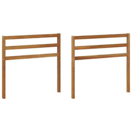 vidaXL Armrest 2 pcs Natural 79 x 4 x 73 cm Solid Acacia Wood