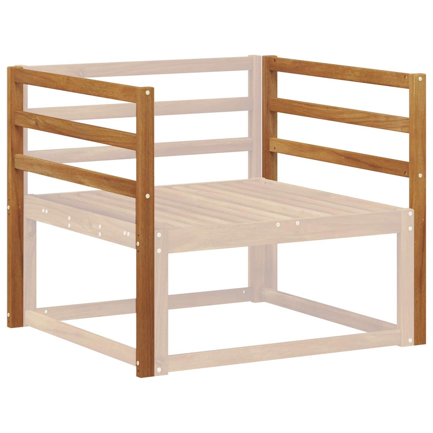 vidaXL Armrest 2 pcs Natural 79 x 4 x 73 cm Solid Acacia Wood