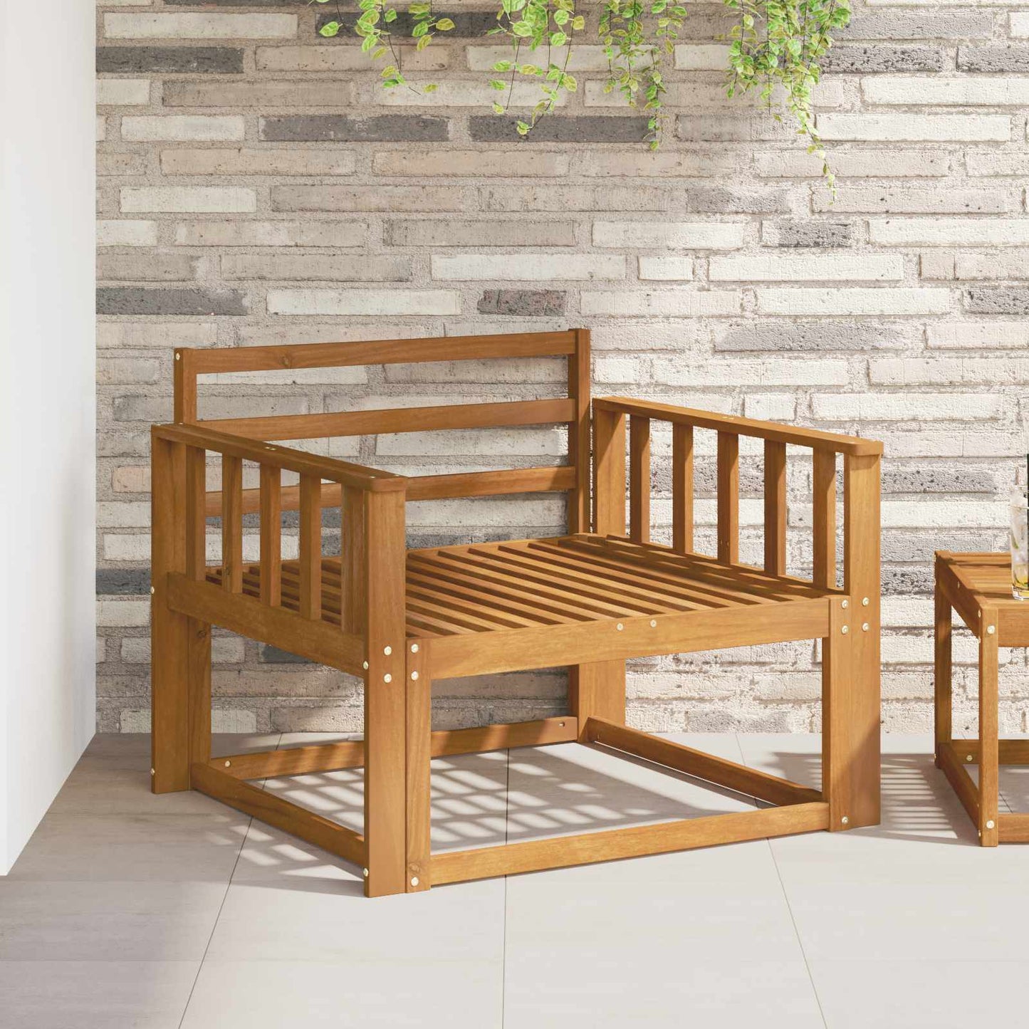 vidaXL Armrest 2 pcs Natural 80 x 6 x 61 cm Solid Acacia Wood