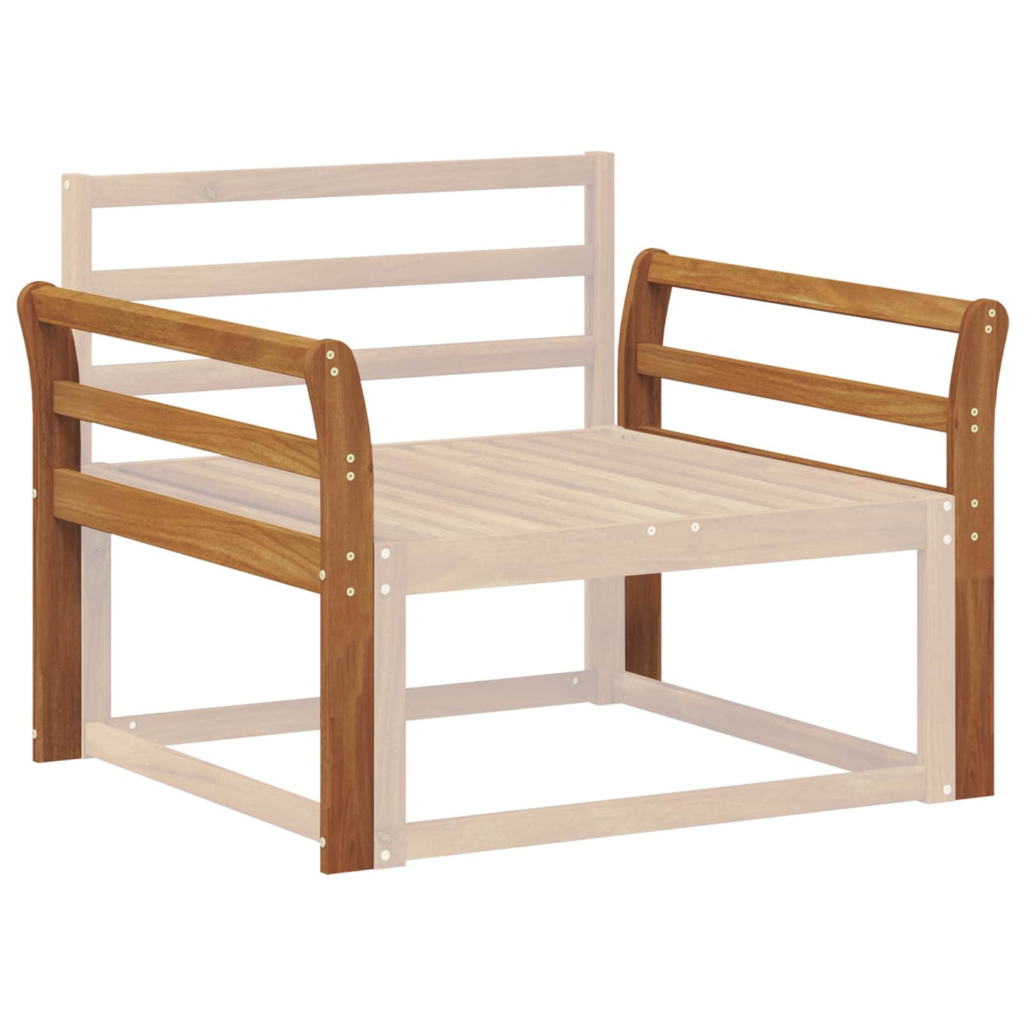 vidaXL Armrest 2 pcs Natural 79 x 8 x 60 cm Solid Acacia Wood