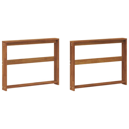 vidaXL Armrest 2 pcs Natural 78 x 10 x 61 cm Solid Acacia Wood