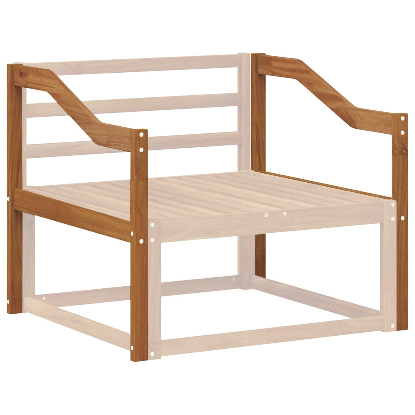vidaXL Armrest 2 pcs Natural 79 x 4 x 73 cm Solid Acacia Wood