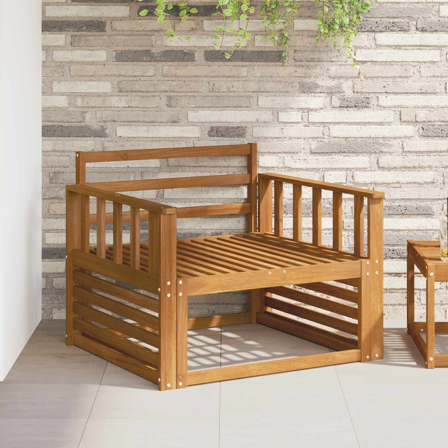 vidaXL Armrest 2 pcs Natural 80 x 6 x 61 cm Solid Acacia Wood
